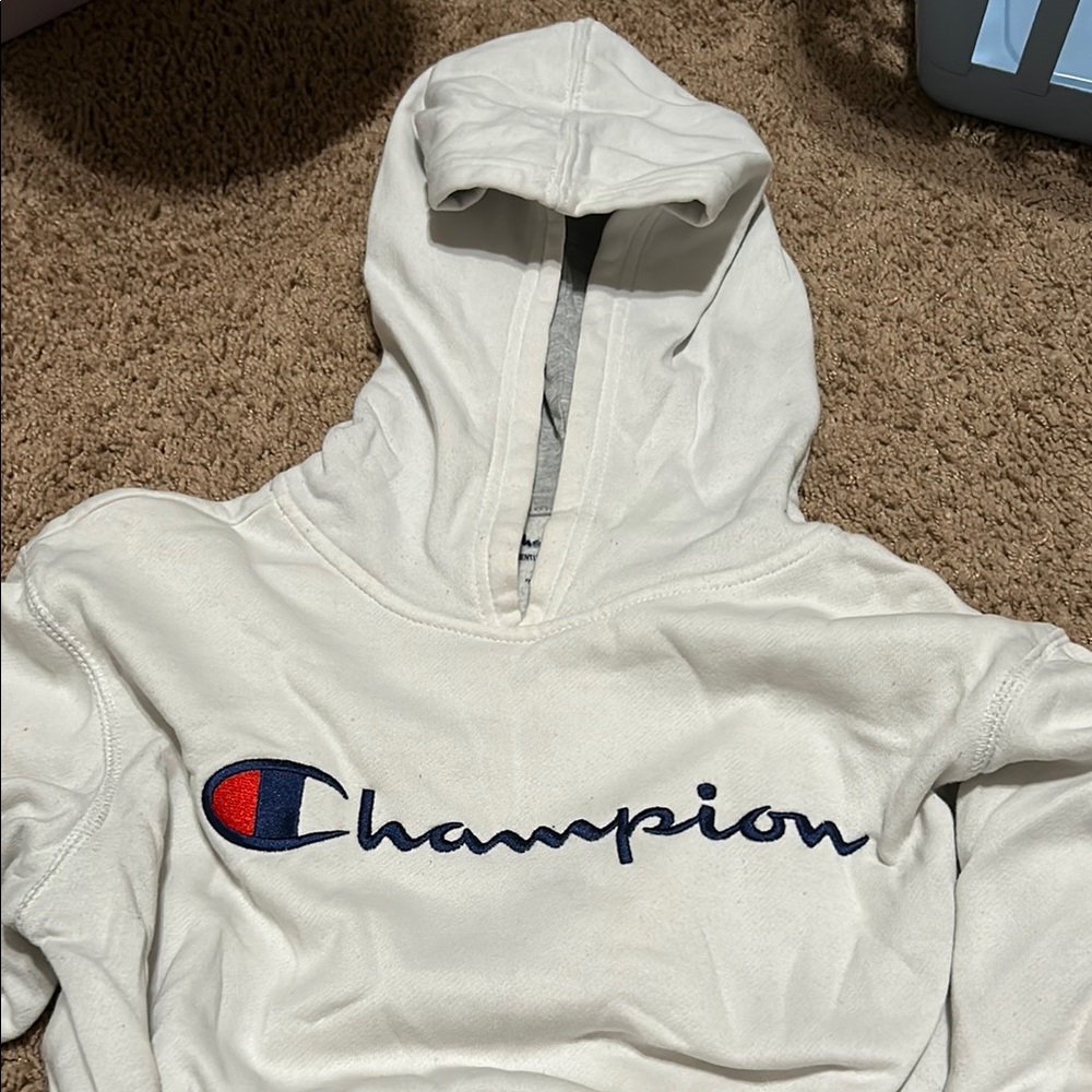 Champion White Hoodie